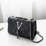 Black Luxury Handbags And Purse Women PU Leather Messenger Shoulder - Image 3