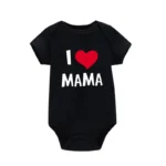 I Love Mama & Papa Funny Baby Romper T-shirt Crawling Clothes Triangle - Image 6