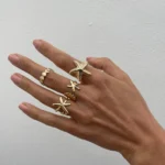 LATS 4Pcs/Set Starfish Scallop Adjustable Open Rings for Women Summer Trendy - Image 6