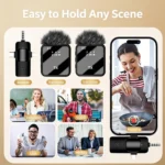 KEBIDUMEI 3 in 1 Wireless Lavalier Microphone Dual Noise Reduction Mini - Image 5