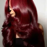 30 Inch Burgundy Body Wave Human Hair Wigs 13x4 HD Lace Frontal Wig Colored 99j