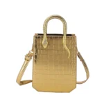 Stone Patterned Handbag for Women Glossy Purse and Handbags Crossbody Bags - Image 6