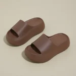 2026Unisex Bathroom Slippers Cloud Cushion Slides Summer Flat Sandals Thick Platform - Image 6