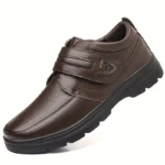 Business Casual Retro-Style Men's Slip-On Shoes, Featuring a Velcro Closure - Image 4