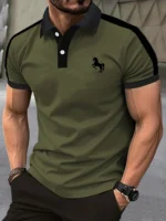 2026 Summer New Style Men's Short-Sleeved Polo Shirt With 3D Pattern Printing
