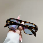 New Fashion Leopard Gradient Oval Sunglasses for Women Vintage Gradient Elegant Sun - Image 2