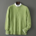 Men's New Cashmere Sweater Round Neck Long Sleeve Pullover 2025 Autumn/Winter 100% Merino Wool Knit Solid Color Sweater Clothing - Image 5