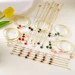 5 Pcs Set Jewelry Stainless Steel Five Leaf Clover 316L Bracelets For Women - Image 4
