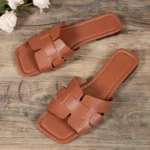Plus Size Women's Sandals Trendy Knitted Flat Bottom Casual Couple Beach Shoes Summer - Image 5