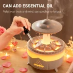 1PC Wall Plug Simulated Raindrop Air Humidifier with Ambient Lights - Image 5