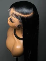 40 42 Inch 13x4 13x6 HD Transparent Bone Straight Lace Front Wigs 250% Brazilian Human