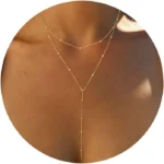 Gold Necklace for Women 14k Gold Plated/Silver Y-Shaped Pendant Necklace