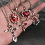 5 New Cross Tomb Heart Necklace - Personalized Vintage Minimalist - Image 4