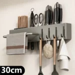 Multi-Functional Heavy-Duty Carbon Steel Knife Holder,No-Drill Wall-Mounted - Image 3