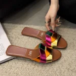 New Summer Designer Women'S Solid Color Fashion Slippers Zapatos De Mujer - Image 2
