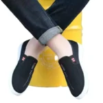 Men Shoes Breathable Canvas Sneakers for Youth Slip on Walking Tennis Shoes Driving - Image 2