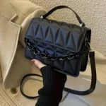 Mini Casual Quilted Crossbody Bag with Magnetic Closure and Adjustable Strap,Small