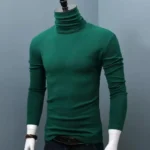 Fall Winter Men Turtleneck Top Long Sleeve Base Shirt Slim Fit Pullover Casual Warm - Image 4