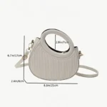 Chic Stripe Design Crossbody Bags for Women Elegant Synthetic Leather Handbag - Image 4