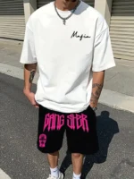 The 2025 summer new men's set features street hip-hop casual fashionable - Image 2