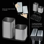 Knife Stand Holder For Kitchen Knife Stainless Steel Knife Holder Stand Cutlery Holder - Image 5