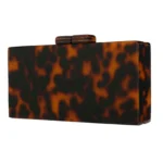 2026 New Acrylic Leopard Luxury Wedding Chain Handbag Women Box Clutch Evening Bags Chic - Image 4