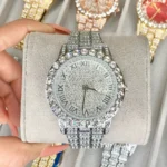 Full Diamond Watches for Women Luxury Top Brand Hip Hop Number Quartz Watch for Men - Image 5