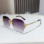 New 2025 Vintage Luxury Rimless Square Sunglasses Women Men Fashion Brand  shade - Image 4