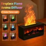 3D Flame Essential Oil Humidifier with 7 Color Environmental Lighting Aromatherapy