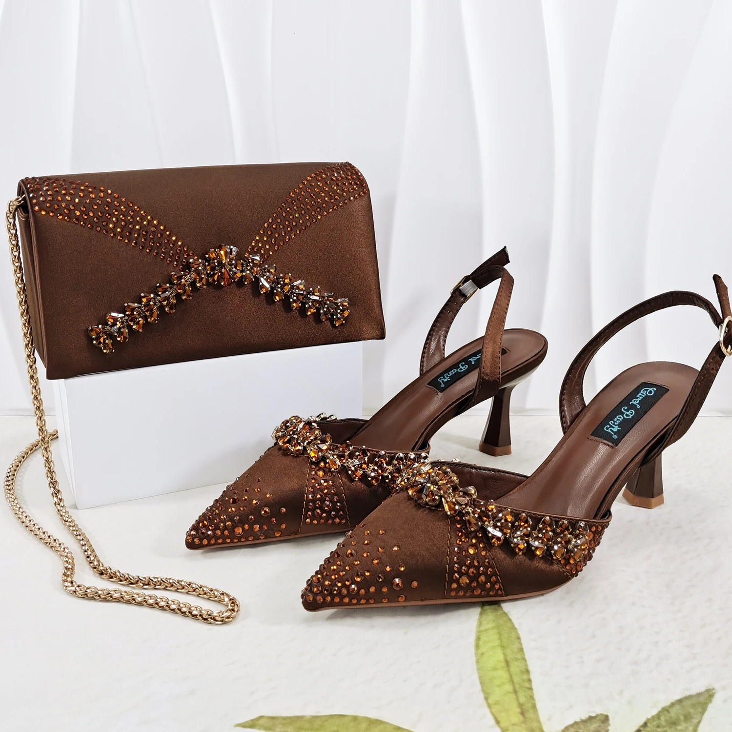 kf-S8acf04424839480c8c7af6947e12e5d2U QueenaYan Slip-on High Heels and Matching Small Bag Nigeria Fashionable Party - Image 1