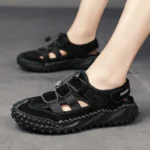 Summer Men Sandals Genuine Leather Mens Casual Shoes Outdoor Men Leather - Image 2