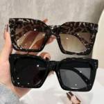 1/2Pcs Retro High-Quality Square Large-Frame Fashion Glasses, Suitable for Both Men