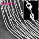 10PCS Wholesale Pure 925 Sterling Silver Charm Link Chain Necklace Jewelry with Strong - Image 2