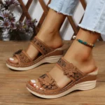 New Fashion Summer Women Wedge Sandals Premium Orthopedic Open Toe Sandals Vintage