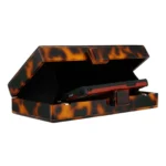 2026 New Acrylic Leopard Luxury Wedding Chain Handbag Women Box Clutch Evening Bags Chic - Image 3