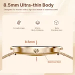MEVADEN 1.43" AMOLED Screen Women Smart Watch 8.5mm Ultra-thin Stainless Steel - Image 2