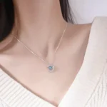 LATS Star Moon Pendant Necklaces for Women Simple Clavicle Chain - Image 3