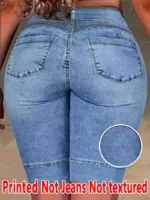 2127 [Printed Leggings - Not Faux Denim Fabric]Printed Leggings Without - Image 2