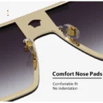 New Stylish Sunglasses with Oversized Frames, Trendy Metal Design - Image 4