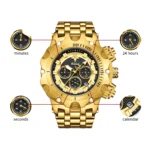 YaLaLuSi Men's Fashion Sport Waterproof Watch Luxury Gold Strap - Image 6