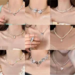High-end Butterfly Pearl Necklace for Women Clavicle