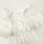2025 Summer Charming Sleeveless Bow Tie Flower Embroidered Infant Newborn Girls - Image 5