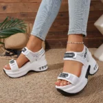 2026 Summer New Solid Color Thick Sole Anti-Slip Sports Sandals Women's - Image 6