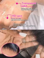 40 46 Inch 200 Density Frontal Wig For Black Women Brazilian Wigs Human - Image 3