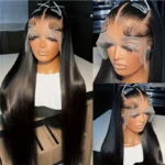 250% Black 30 Inch 13x4 Straight Lace Front Human Hair WIgs Transparent Lace Front Human - Image 2