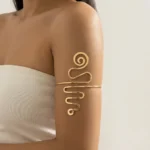 Creative Geometric Line Spiral Heart Arm Cuff Bracelets for Women Water Drop - Image 2