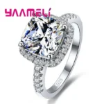 New Fashion 925 Sterling Silver Color Finger Rings for Women Men Wedding Engagement - Image 2