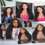 13X6 HD Deep Wave Lace Front Wigs Human Hair 250 Density Natural Black Brazilian Pre Plucked Glueless - Image 4