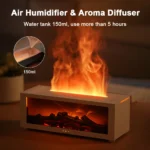 Air Aroma Humidifier Essential Oils Humidifier Flame Fragrance Diffuser Home - Image 2