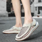 Summer Hand-woven Men's Sandals Fashion Men Casual Shoes Brand Designer Sneakers - Image 2